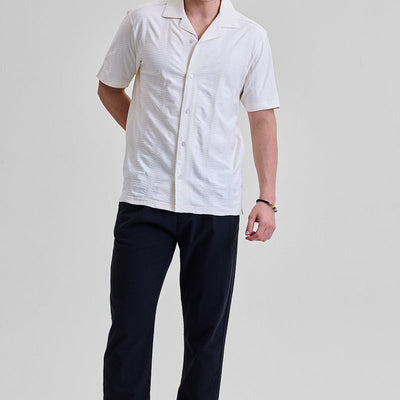 White Cuban Box Fit Shirt