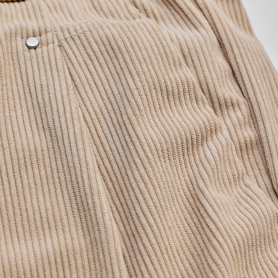 Beige Corduroy Relaxed Fit Trousers