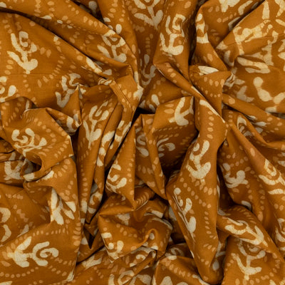 Oil Mustard Woven Jaipur Cotton Saree Printed With Floral  Motifs