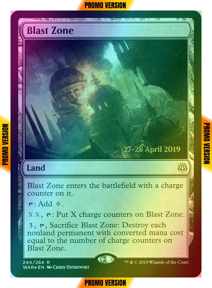 Blast Zone [244s] [War of the Spark Promos] [Foil]