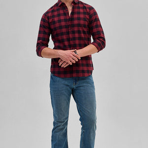Red Checks Slim Fit Shirt