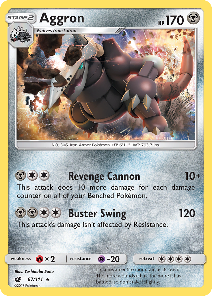 Aggron - 67/111 - Rare Holo