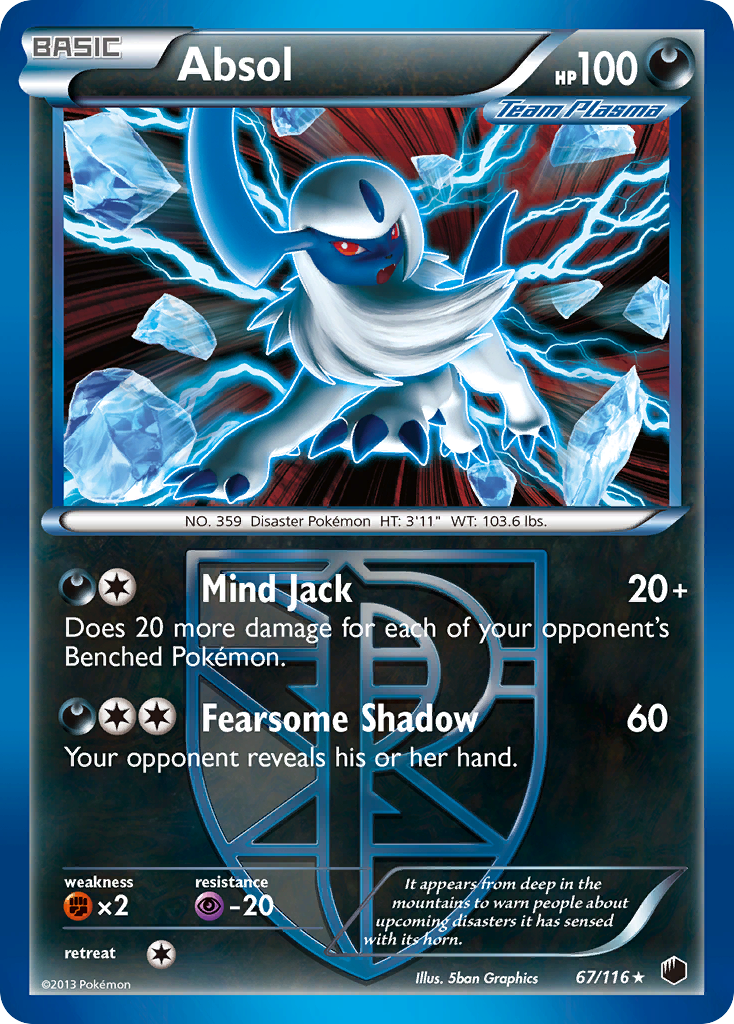 Absol - 67/116 - Rare Holo