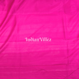 Purple Flower Motif Pure Banarasi Katan Silk Saree