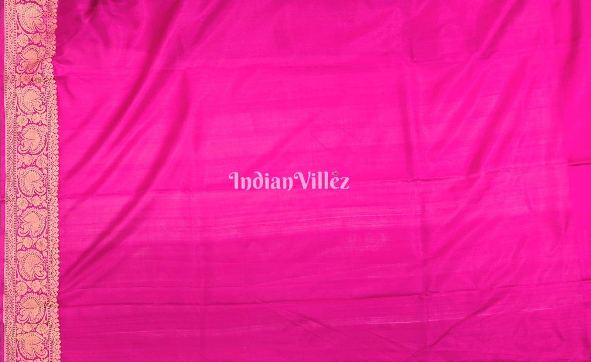 Purple Flower Motif Pure Banarasi Katan Silk Saree