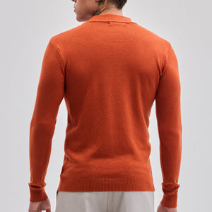 Orange Knitted Sweatshirt