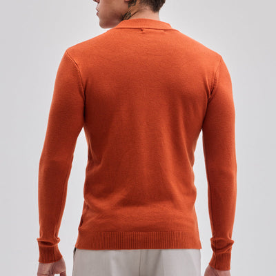 Orange Knitted Sweatshirt