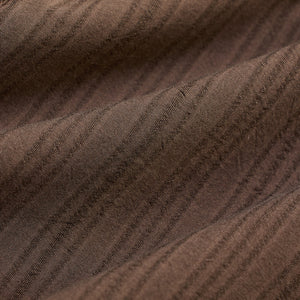 Brown Slim Fit Stripes Shirt