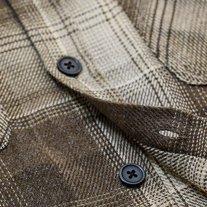 Brown Double Pocket Flannel Overshirt