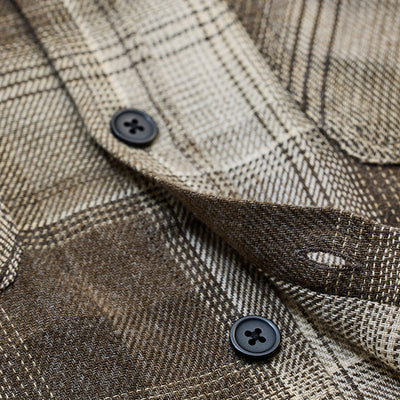 Brown Double Pocket Flannel Overshirt