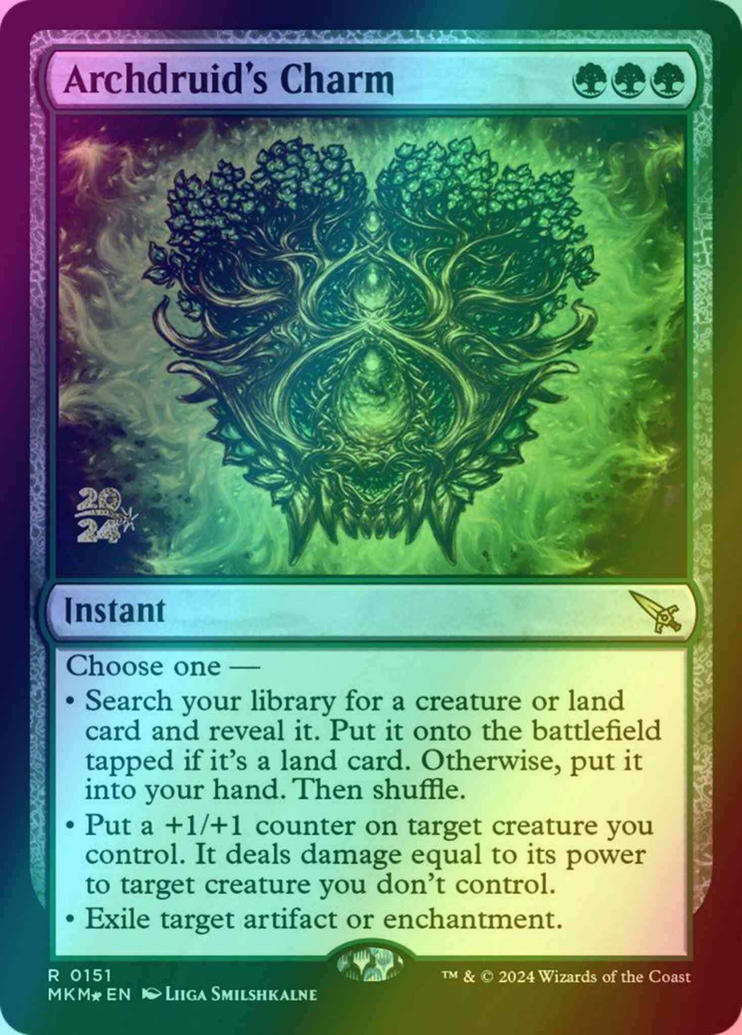 Archdruid's Charm [151s] [Prerelease] [Murders at Karlov Manor: Promos] [Foil]