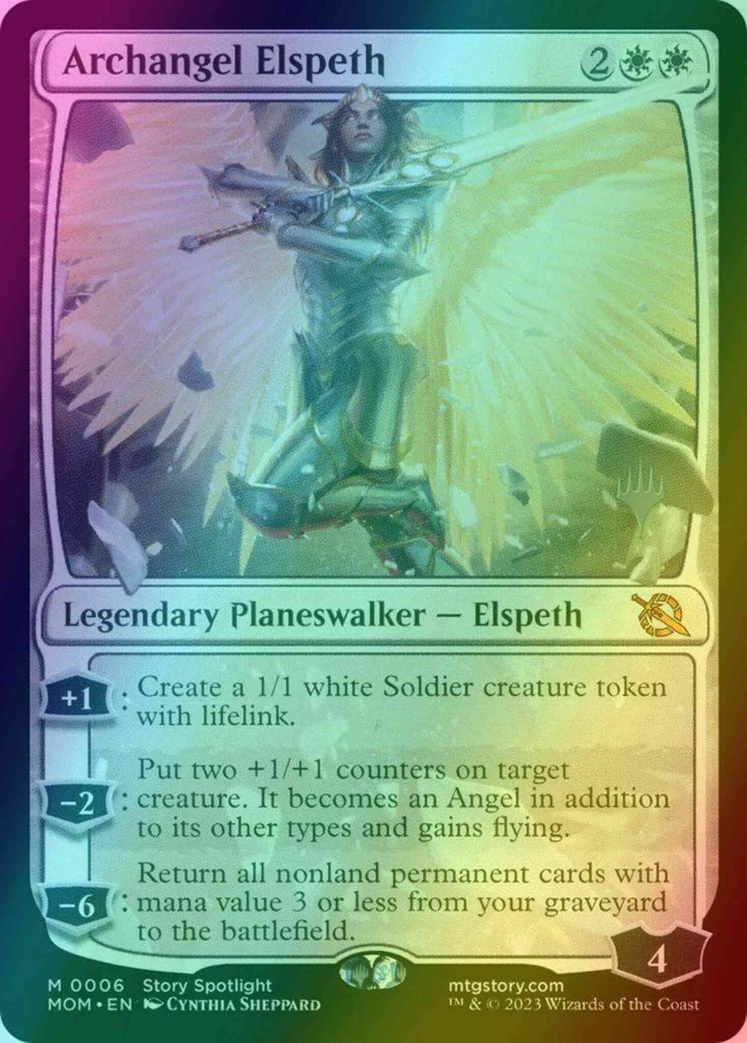Archangel Elspeth [6p] [Promo Pack] [March of the Machine: Promos] [Foil]