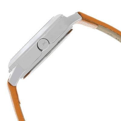 Fundamentals Grey Dial Orange Leather Strap