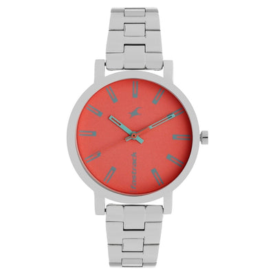 Fundamentals Pink Dial & Stainless Steel Strap