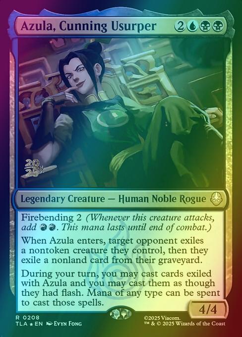 Azula, Cunning Usurper [208s] [Prerelease] [Avatar: The Last Airbender: Promos] [Foil]