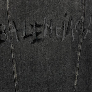 Balenciaga Denim Jacket With Used Effect