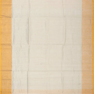 Grey Handloom Plain Uppada Silk Saree With Zari Border