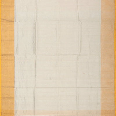 Grey Handloom Plain Uppada Silk Saree With Zari Border