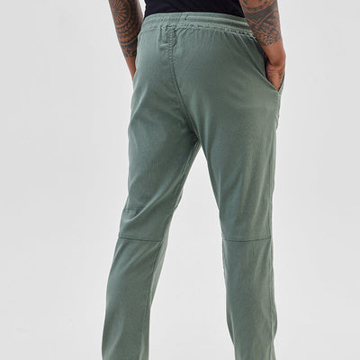 Olive Plain Slim Fit Trousers