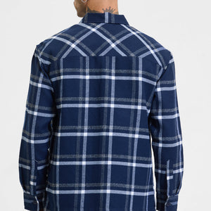 Navy Checks Relaxed Fit Overshirt