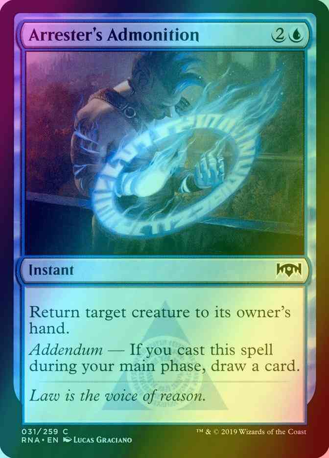 Arrester's Admonition [31] [Ravnica Allegiance] [Foil]