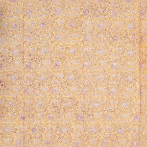 Sandal Woven Jaipur Cotton Saree Printed And Floral Motifs