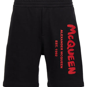 Alexander McQueen Graffiti Bermuda Shorts