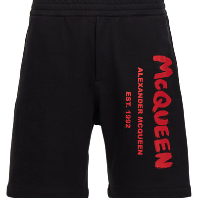 Alexander McQueen Graffiti Bermuda Shorts