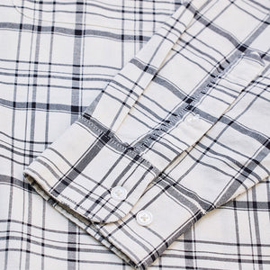 Off White Checks Regular Fit Shirt
