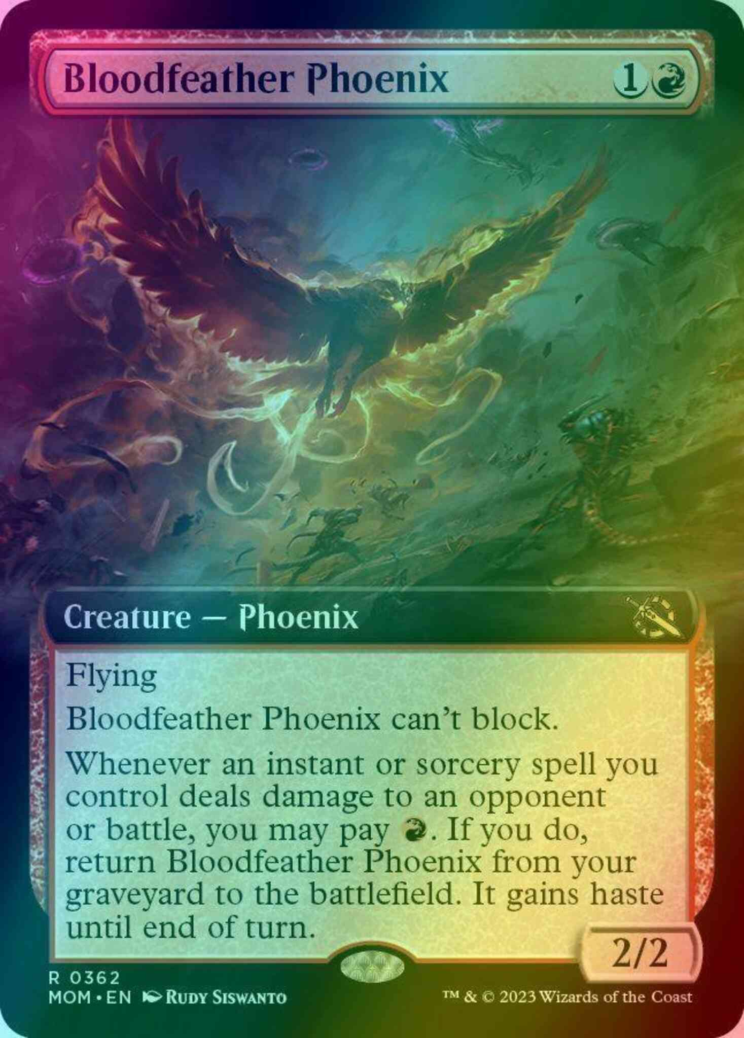 Bloodfeather Phoenix [362] [Extended Art] [March of the Machine] [Foil]