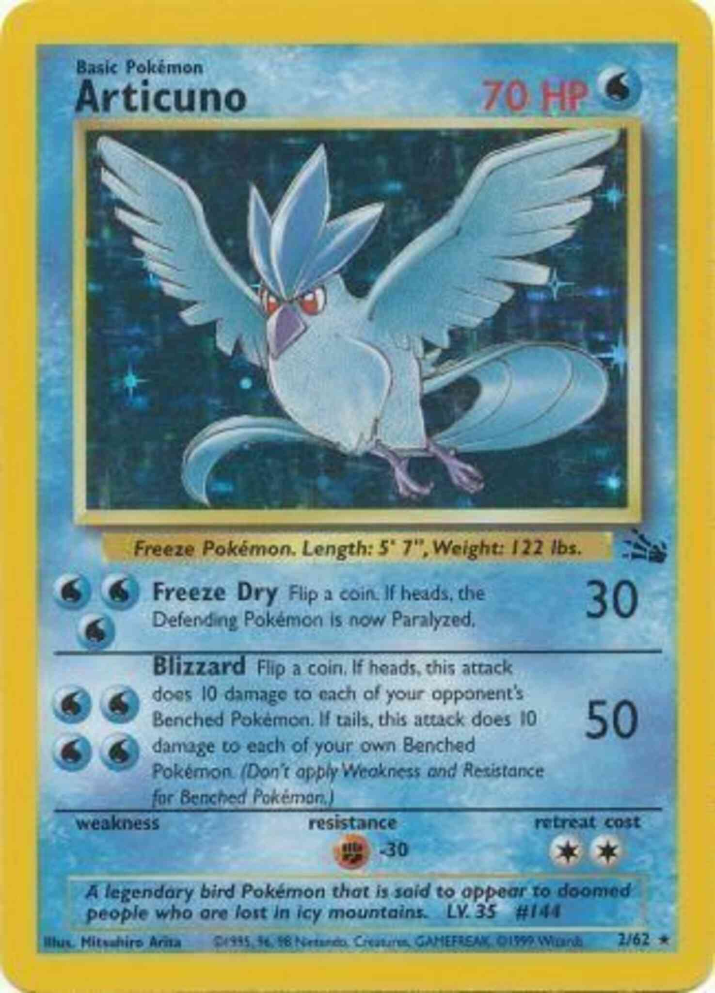 Articuno - 2/62 - Rare - Unlimited [base3U-2] [Holo]