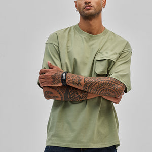 Sage Utility Pocket Oversized T-Shirt