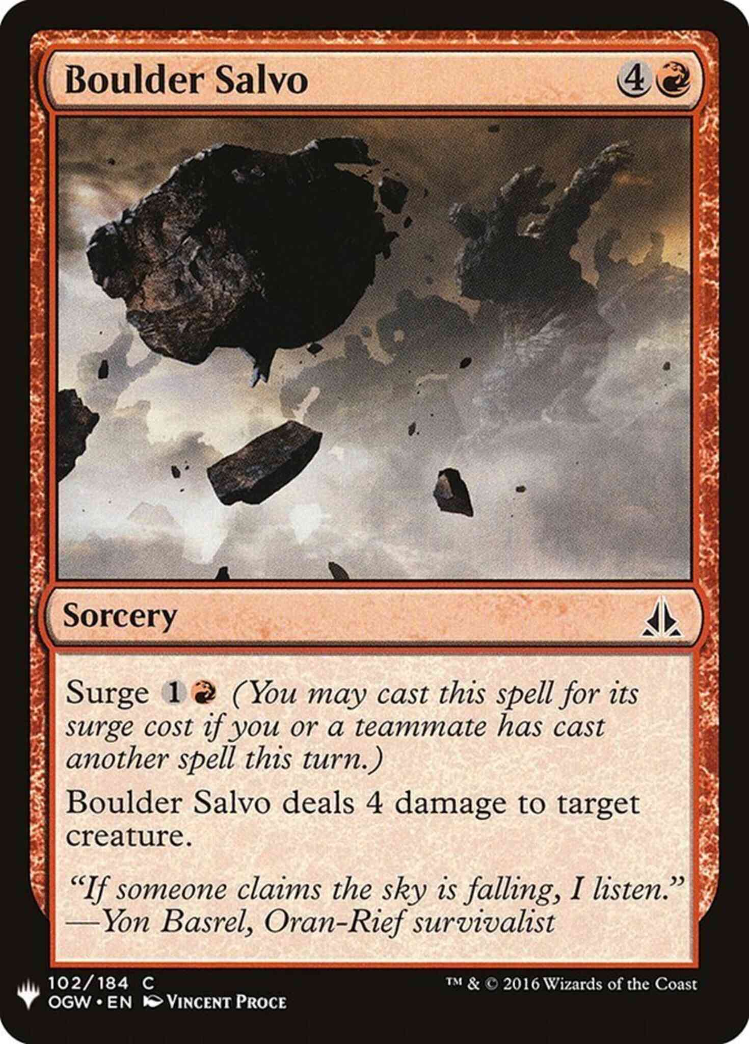 Boulder Salvo [OGW-102] [The List] [Non-Foil]