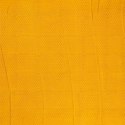 Mustard  Handwoven Banarasi Georgette Silk Saree Printed With Floral Motifs