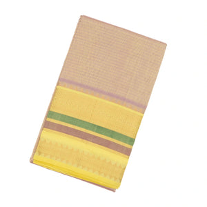Lavender Handloom Chirala Silk Cotton Saree With Stripes