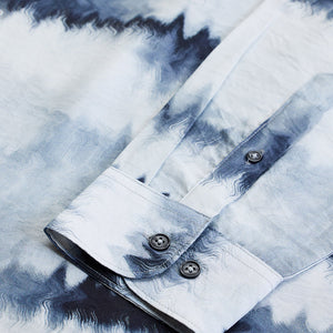 White Abstract Regular Fit Shirt