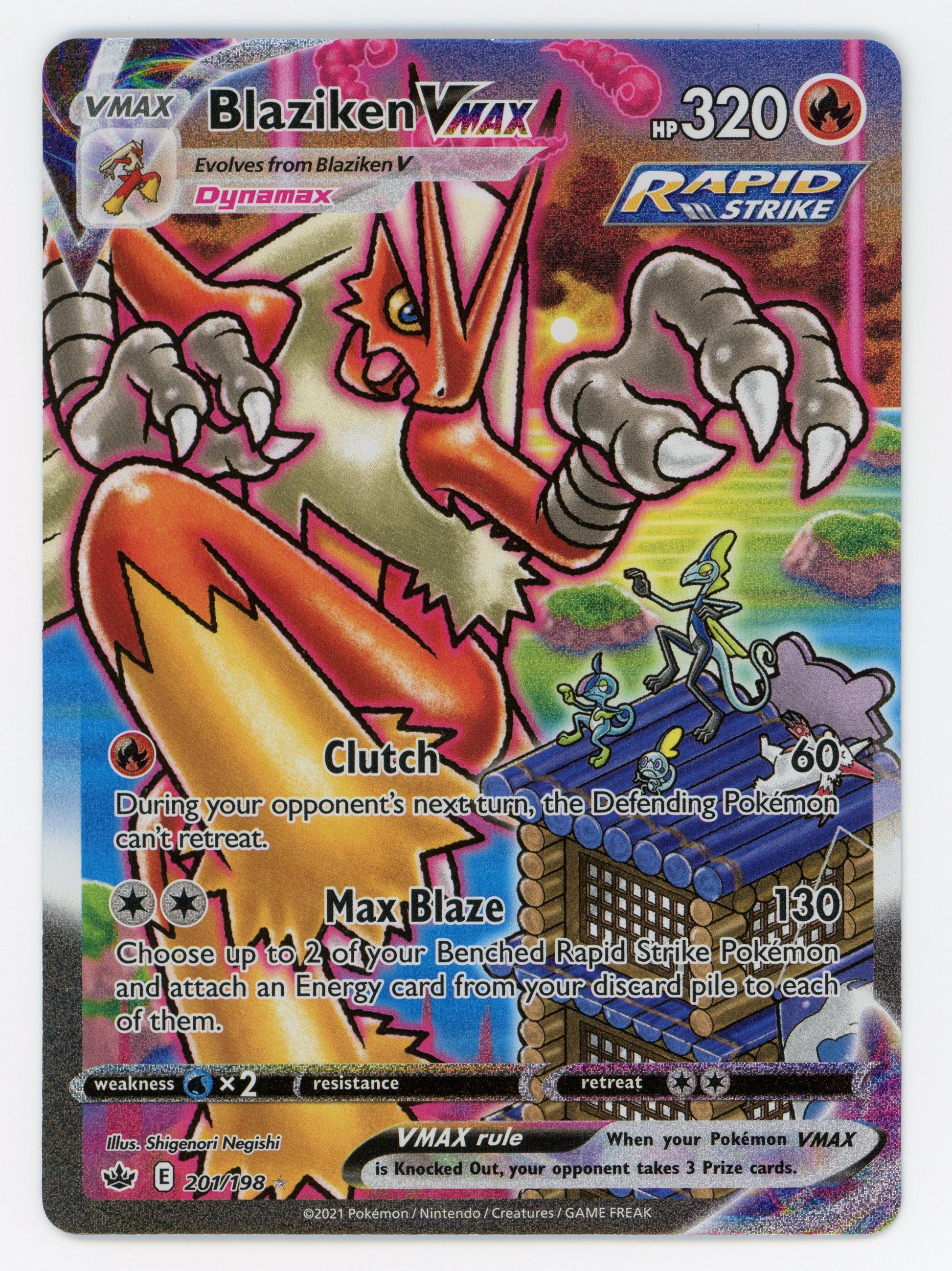 Blaziken VMAX - 201/198 - Rare Rainbow - Secret Rare - Scan 14667