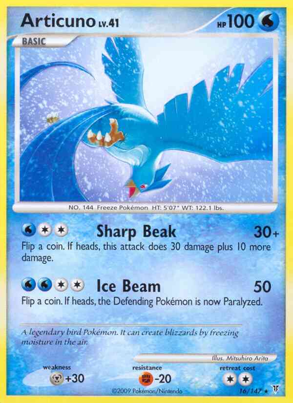 Articuno - 16/147 - Rare [pl3-16] [Reverse Holo]