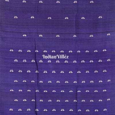 Violet Butterfly Design Gopalpur Tussar Silk Saree