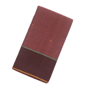 Dusty Pink Handloom Kanchi Cotton Saree With Coin Buttas