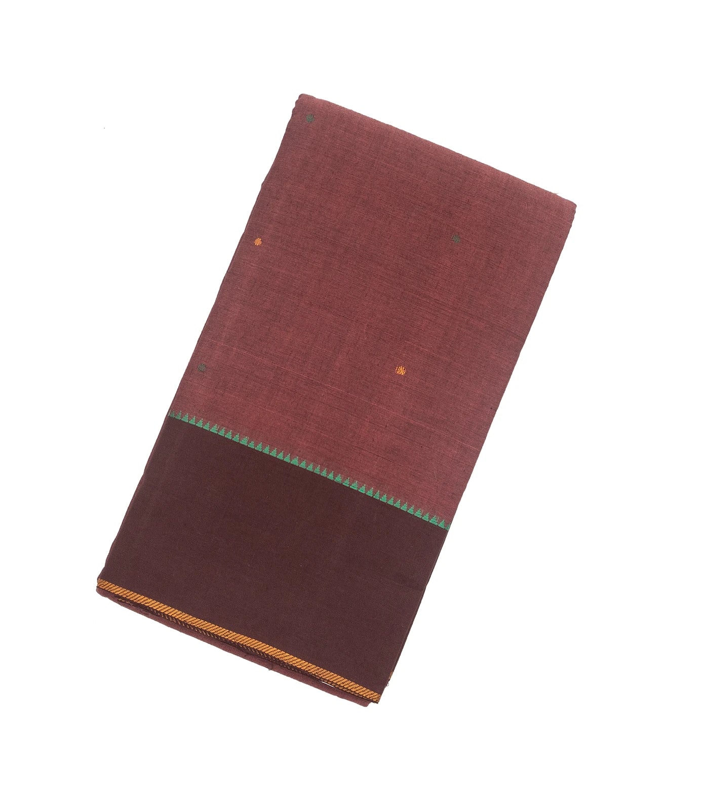 Dusty Pink Handloom Kanchi Cotton Saree With Coin Buttas