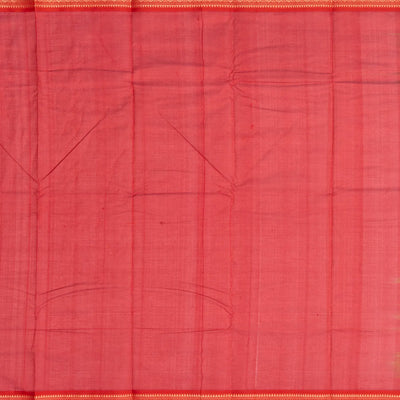 Leafy Green Handloom Korvai Kanchi Cotton Saree With Contrast Border