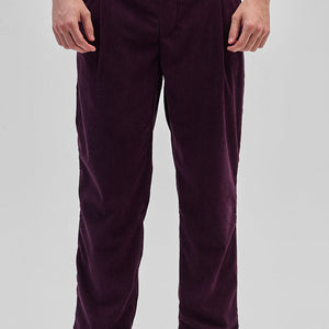 Purple Corduroy Relaxed Fit Trousers