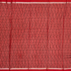 Cream Chanderi Cotton Saree With Printed Floral Buds