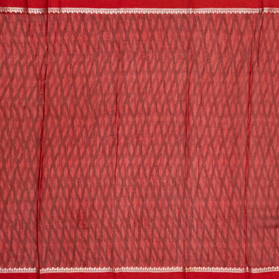 Cream Chanderi Cotton Saree With Printed Floral Buds