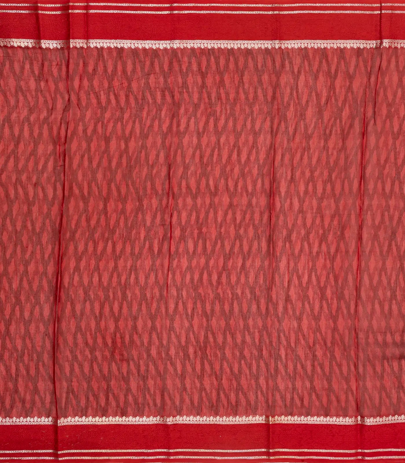 Cream Chanderi Cotton Saree With Printed Floral Buds