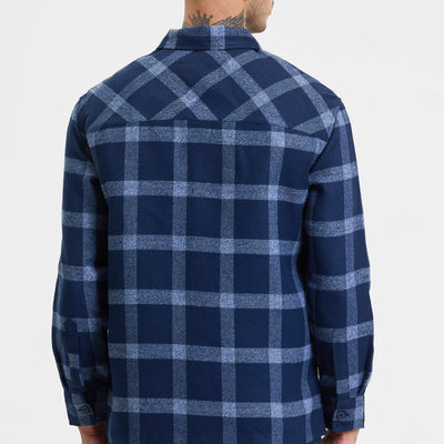 Navy Checks Relaxed Fit Overshirt