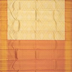 Gold Handloom Kanchipuram Tissue Silk Saree With Diamond Motifs