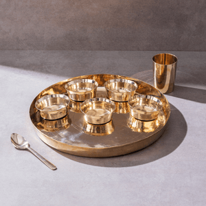 Kansa Dinner Thaali Set (Thaali -13.5