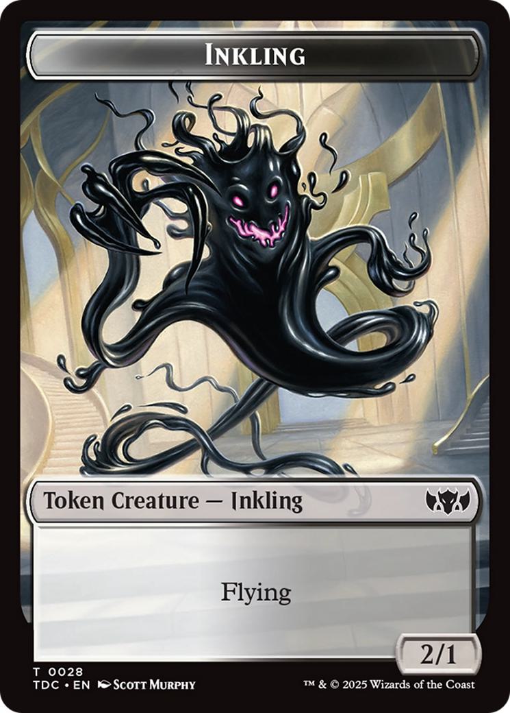 Bird Token (02) // Inkling Token (28) [TDM/TDC Set Symbol] [Tarkir: Dragonstorm: Commander: Tokens] [Non-Foil]